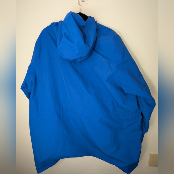 Lands End Womens Plus Size Blue Squall Hooded Waterproof Blue Raincoat Jacket 3X - Picture 6 of 12